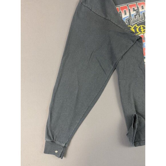 Vintage Y2K NFL Superbowl XL Steelers Seahawks Football Black Long Sleeve Shirt - Picture 11 of 16